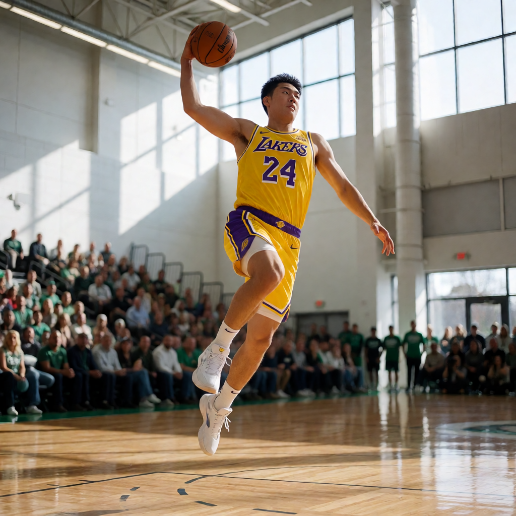 NBA常规赛湖人凯尔特人的对决精彩瞬间